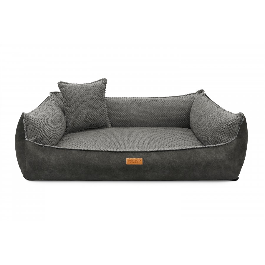 Legowisko dla psa i kota z materacem ortopedycznym ciemno szare - ANCONA DARK GREY