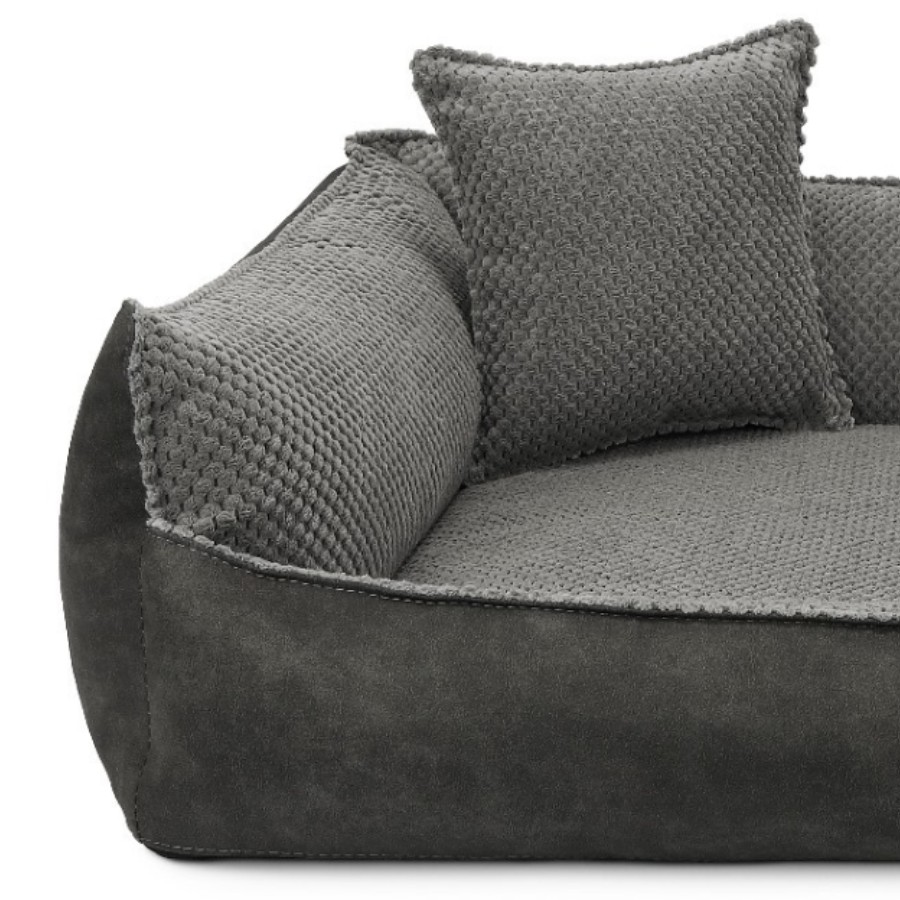 Legowisko dla psa i kota z materacem ortopedycznym ciemno szare - ANCONA DARK GREY - obrazek 7